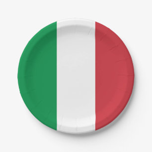 Prato De Papel Bandeira da Itália