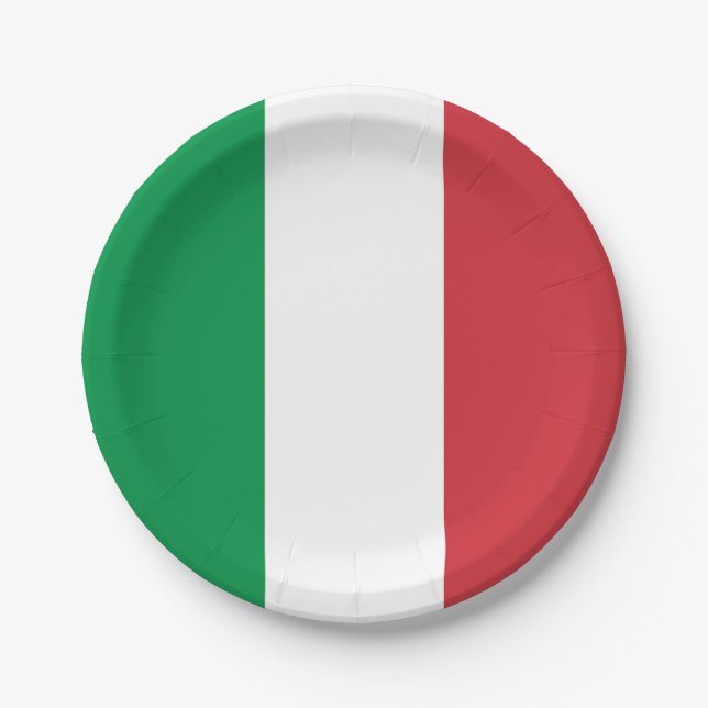 Prato De Papel Bandeira da Itália (Frente)