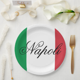Prato De Papel Bandeira da Itália Orgulho Italiano País Europa