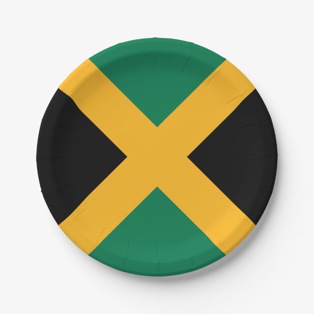 Prato De Papel bandeira da Jamaica (Frente)