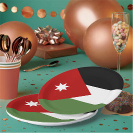 Prato De Papel Bandeira da Jordânia