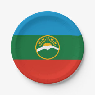 Prato De Papel Bandeira da Karachay-Circássia