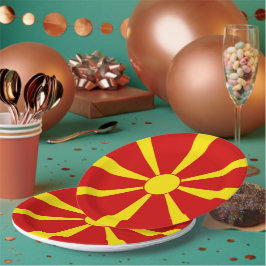 Prato De Papel Bandeira da Macedônia do Norte