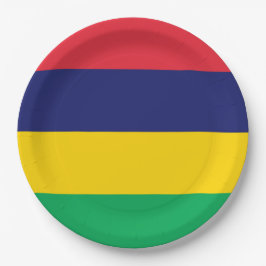 Prato De Papel Bandeira da Maurícia