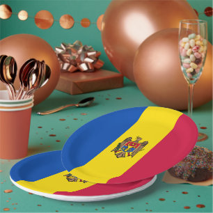 Prato De Papel Bandeira da Moldávia