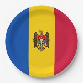 Prato De Papel Bandeira da Moldávia