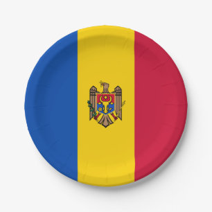 Prato De Papel Bandeira da Moldávia