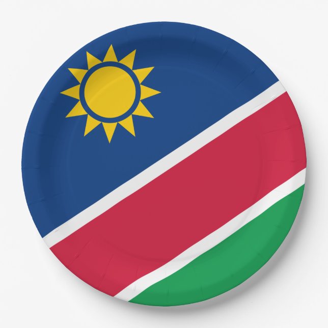 Prato De Papel Bandeira da Namíbia (África Austral) (Frente)