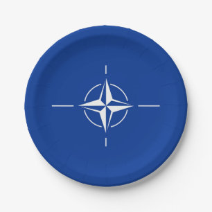 Prato De Papel bandeira da nato do Atlântico Norte Organização