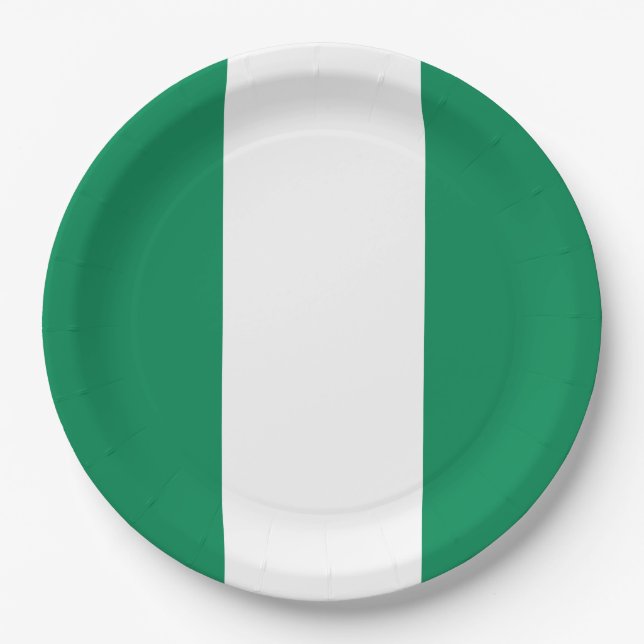 Prato De Papel Bandeira da Nigéria (Frente)