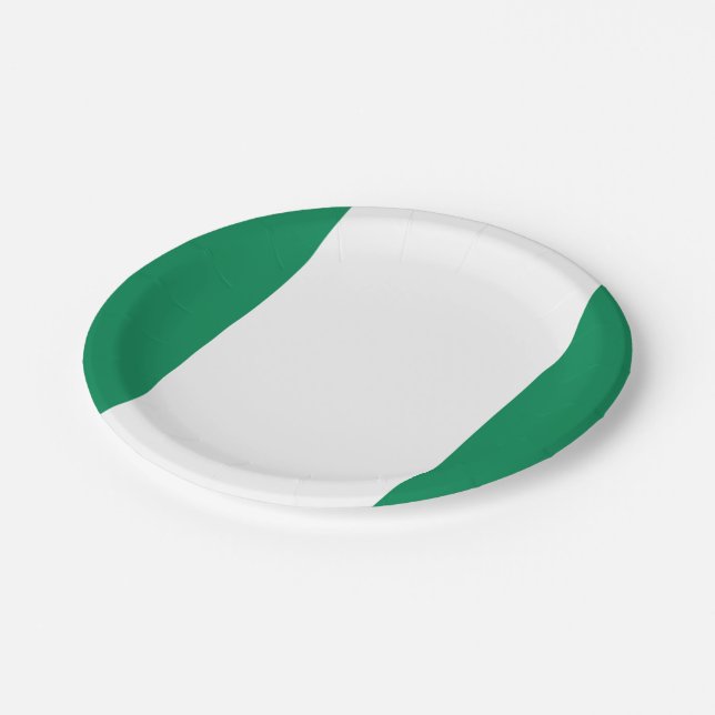 Prato De Papel Bandeira da Nigéria (Inclinado)