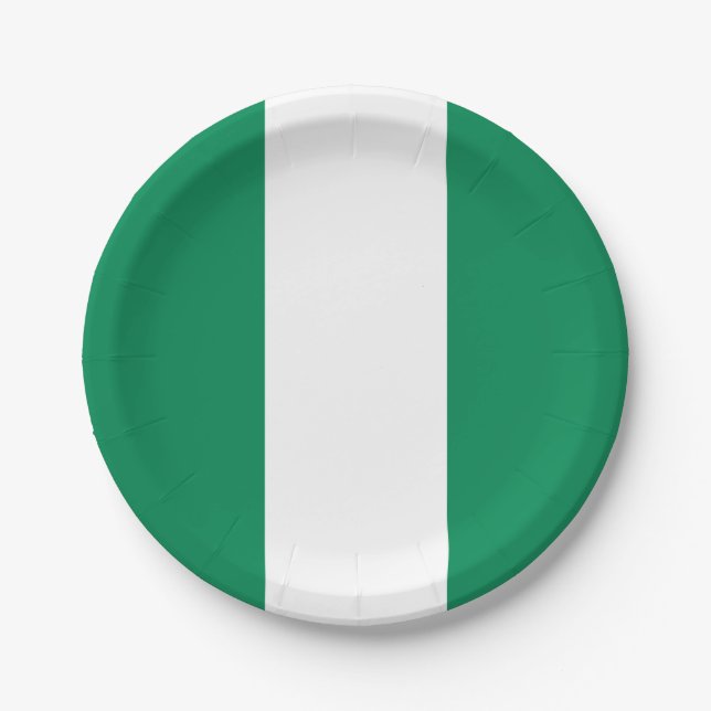 Prato De Papel Bandeira da Nigéria (Frente)