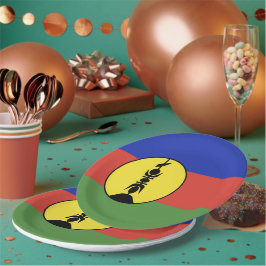 Prato De Papel Bandeira da Nova Caledónia