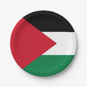 Prato De Papel Bandeira da Palestina (Palestina)