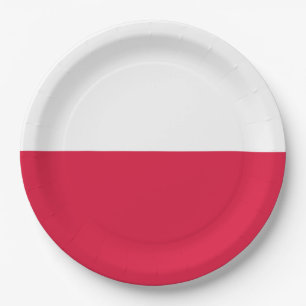 Prato De Papel Bandeira da Polônia