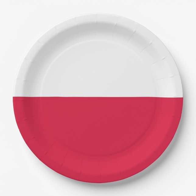 Prato De Papel Bandeira da Polônia (Frente)