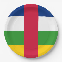 Prato De Papel Bandeira da República Centro-Africana (RCA)
