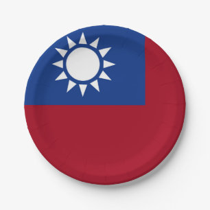 Prato De Papel Bandeira da República de Taiwan da China