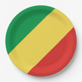 Prato De Papel Bandeira da República do Congo