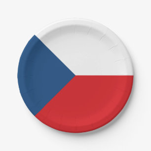 Prato De Papel Bandeira da República Tcheca
