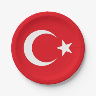 Prato De Papel Bandeira da Turquia