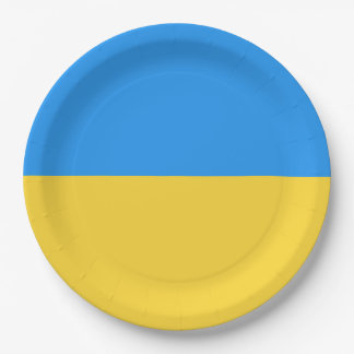 Prato De Papel Bandeira da Ucrânia