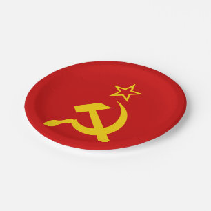 Prato De Papel Bandeira da URSS - Bandeira da União Soviética