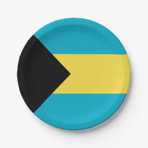 Prato De Papel Bandeira das Bahamas