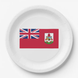 Prato De Papel Bandeira das Bermudas (Bermudiano) (Ilhas Caribes)