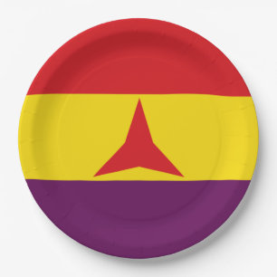Prato De Papel Bandeira das Brigadas Internacionais (Guerra Civil