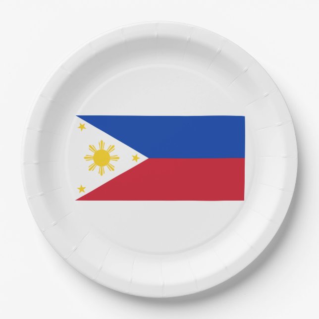Prato De Papel Bandeira das Filipinas (Frente)