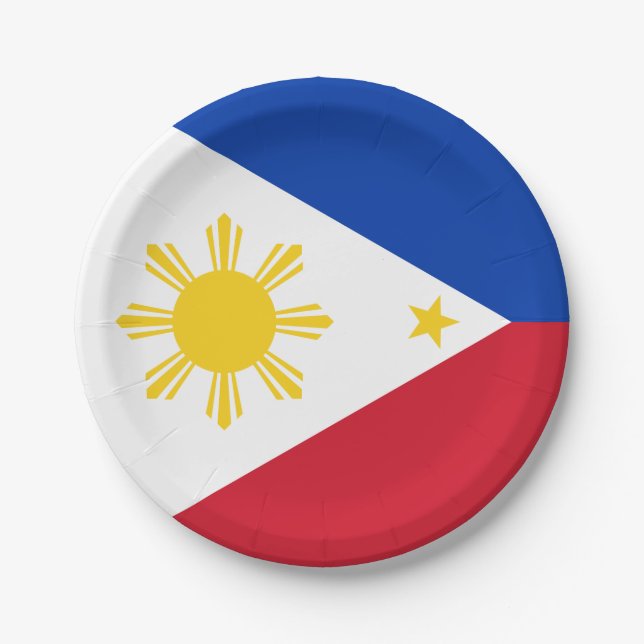 Prato De Papel Bandeira das Filipinas (Frente)