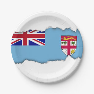 Prato De Papel Bandeira das Ilhas Fiji