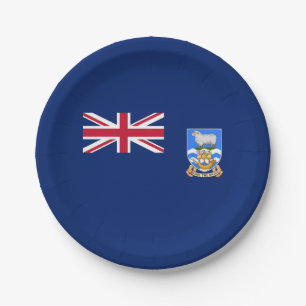 Prato De Papel Bandeira das Ilhas Malvinas