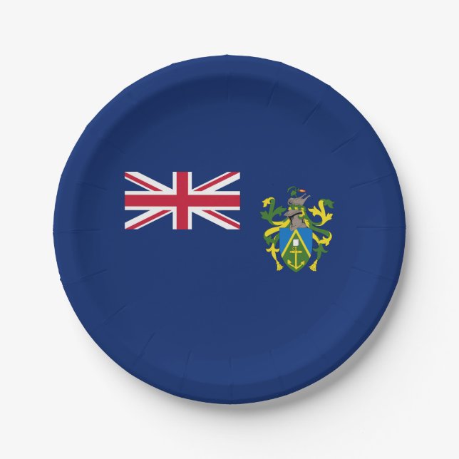 Prato De Papel Bandeira das Ilhas Pitcairn (Frente)