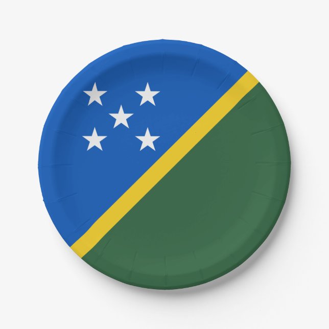 Prato De Papel Bandeira das Ilhas Salomão (Frente)