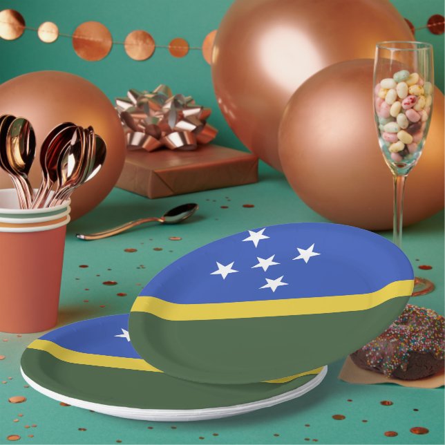Prato De Papel bandeira das Ilhas Salomão (Múltiplo)