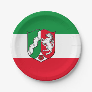 Prato De Papel Bandeira das placas de papel da Renânia do Norte-V