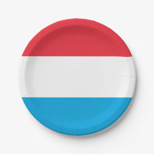 Prato De Papel Bandeira das placas de papel do Luxemburgo