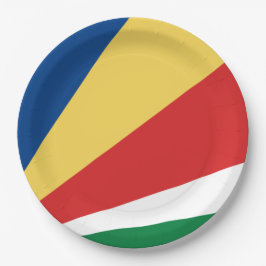 Prato De Papel Bandeira das Seychelles