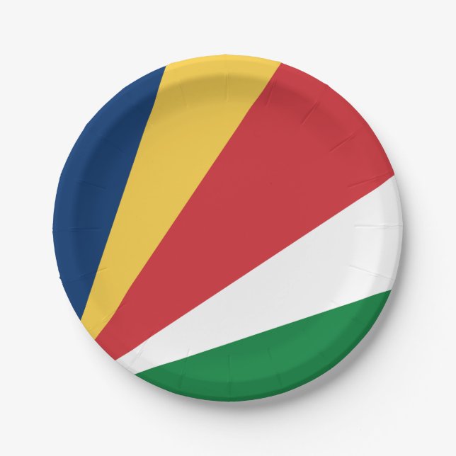 Prato De Papel Bandeira das Seychelles (Frente)