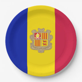 Prato De Papel Bandeira de Andorra