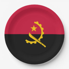 Prato De Papel Bandeira de Angola