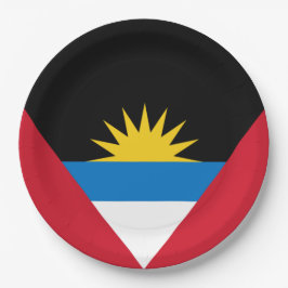Prato De Papel Bandeira de Antígua e Barbuda