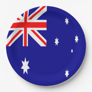 Prato De Papel Bandeira de Austrália