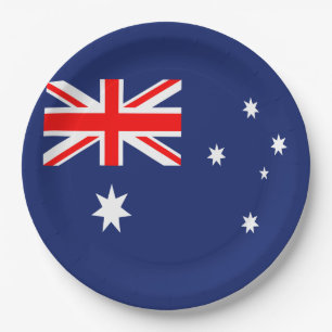 Prato De Papel Bandeira de Austrália
