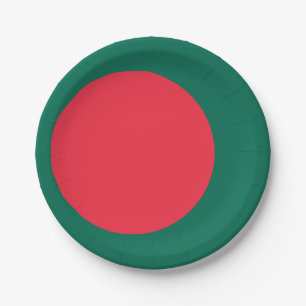 Prato De Papel Bandeira de Bangladesh