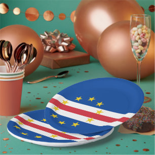 Prato De Papel Bandeira de Cabo Verde