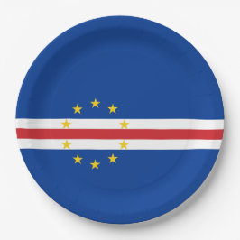 Prato De Papel Bandeira de Cabo Verde (Cabo Verde)
