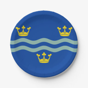 Prato De Papel Bandeira de Cambridgeshire Paper Plates